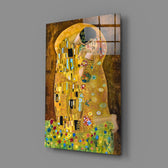 Gustav Klimt "Öpücük" Cam Tablo