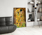 Gustav Klimt "Öpücük" Cam Tablo