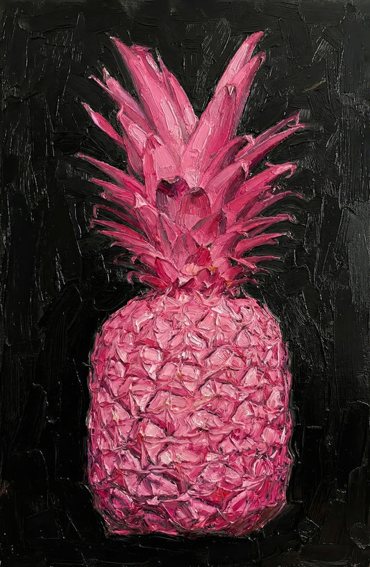Elektrikli Ananas Ritmi — 3D Kabartmalı Premium Duvar Sanatı