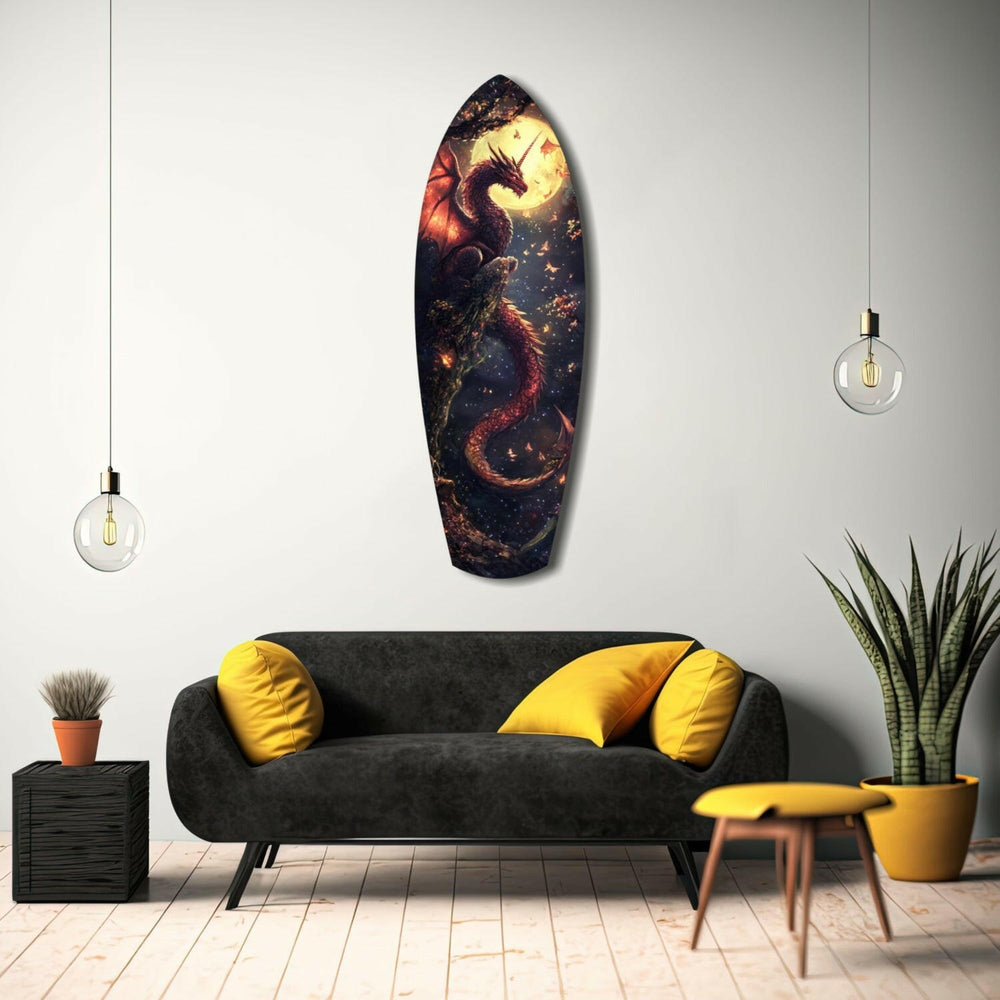 Ejderha Uçuşu Cam Tablo.