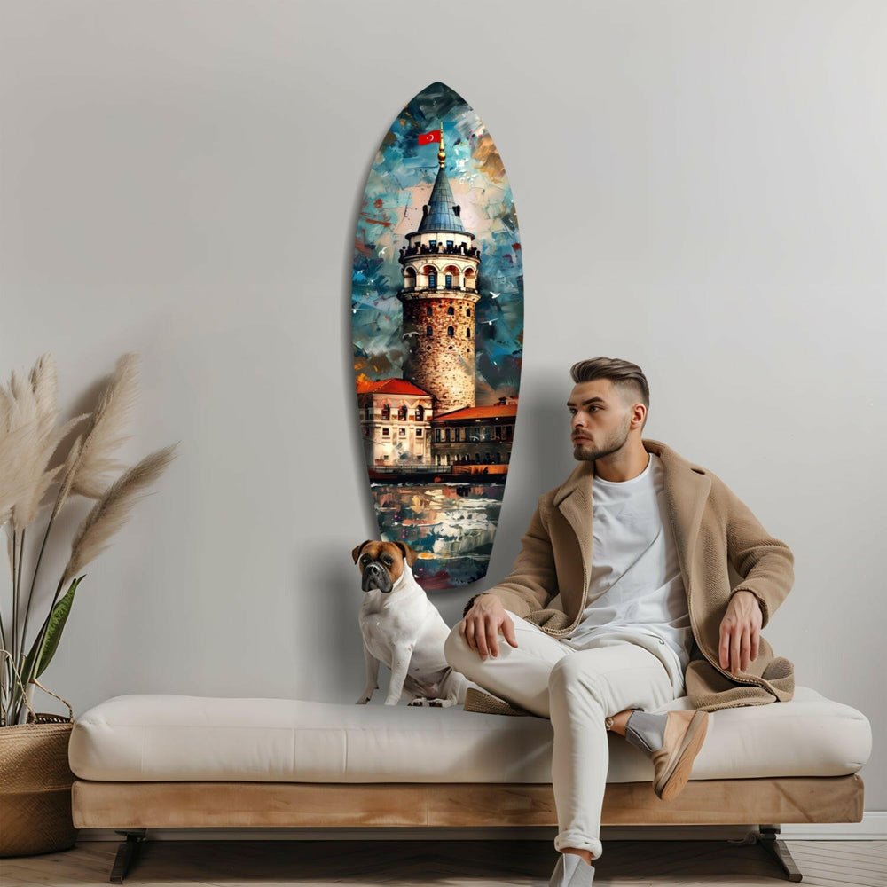Galata Kulesi Cam Tablo.