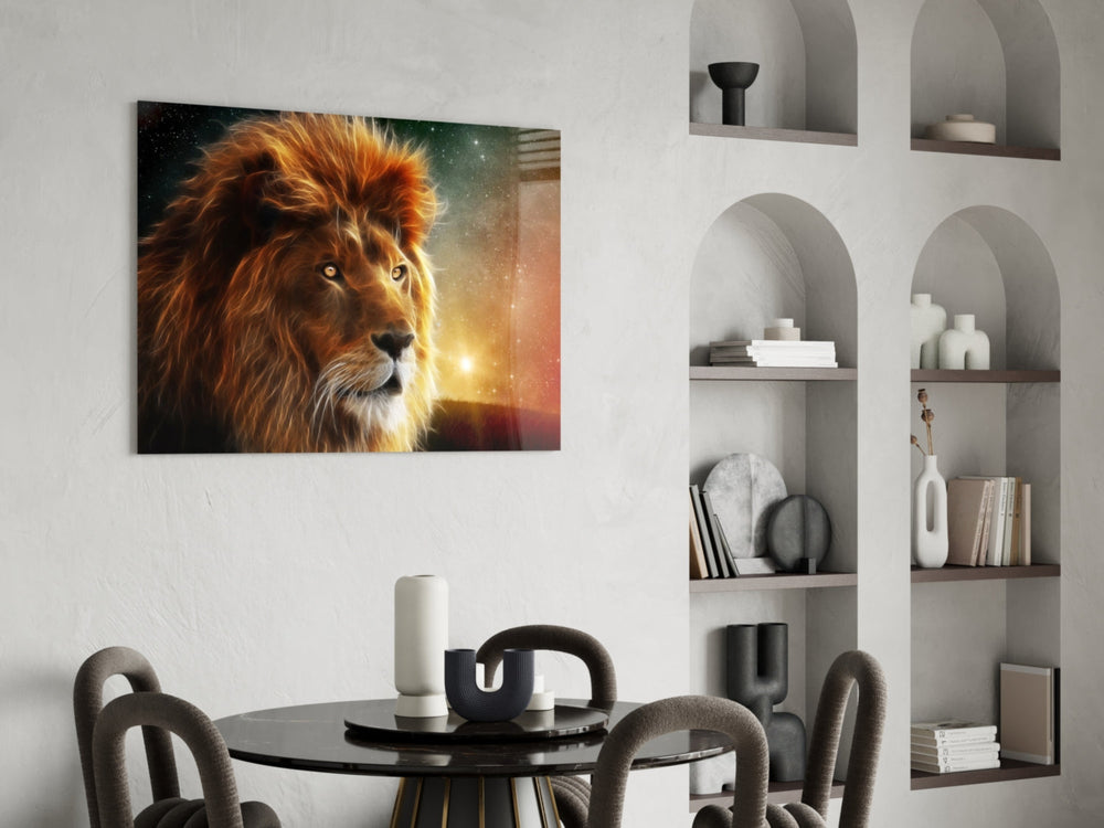 Aslan  Cam Tablo