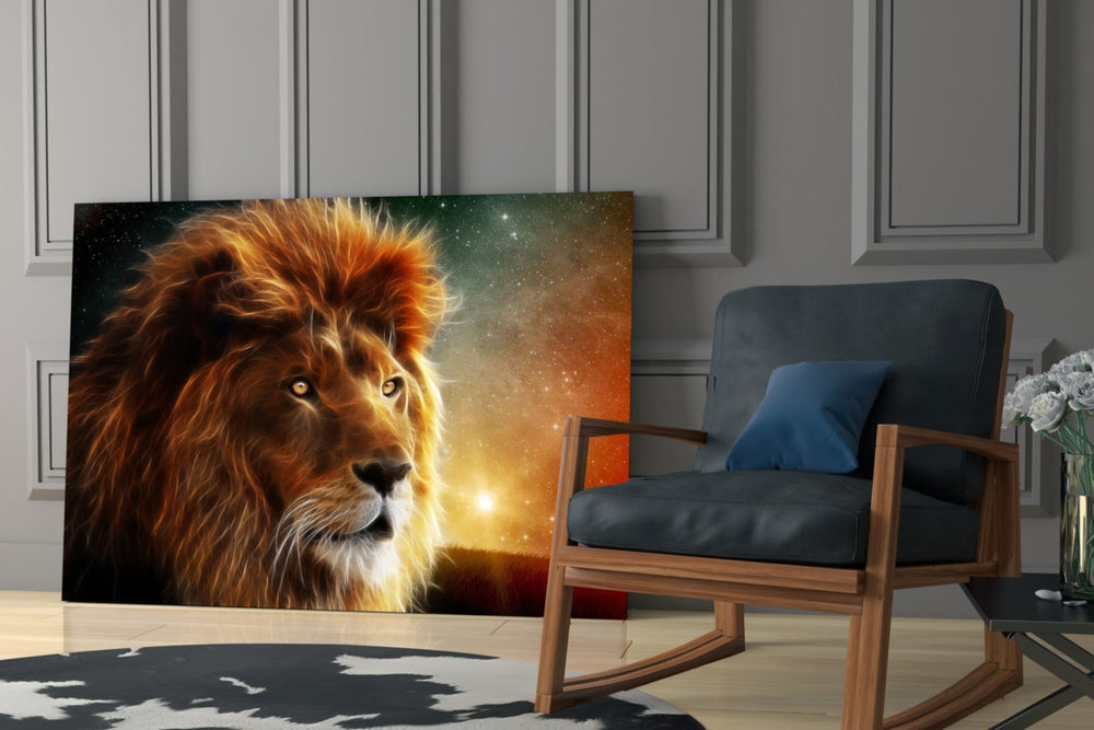 Aslan  Cam Tablo
