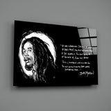 Bob Marley'nin Sözleri Cam Tablo