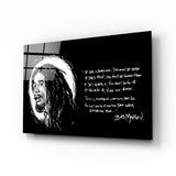 Bob Marley'nin Sözleri Cam Tablo