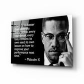 Malcolm X'in Sözleri Cam Tablo