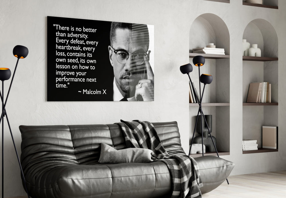 Malcolm X'in Sözleri Cam Tablo