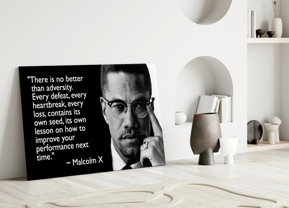 Malcolm X'in Sözleri Cam Tablo