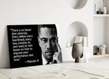 Malcolm X'in Sözleri Cam Tablo