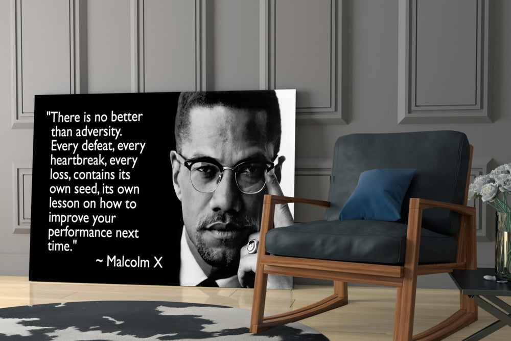 Malcolm X'in Sözleri Cam Tablo