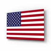 Amerika Birleşik Devletleri bayrağı Cam Tablo