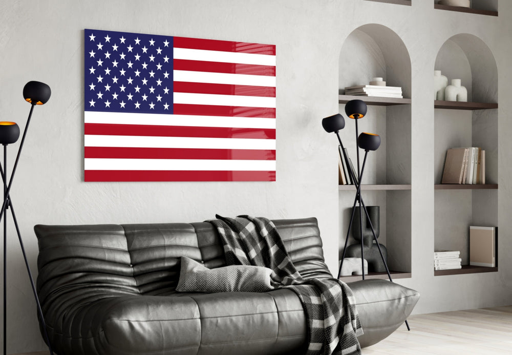 Amerika Birleşik Devletleri bayrağı Cam Tablo