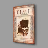 Atatürk Time Dergi Kapağı Cam Tablo.