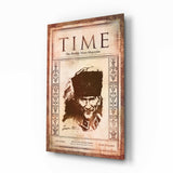 Atatürk Time Dergi Kapağı Cam Tablo.
