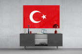 Türk Bayrağı Cam Tablo