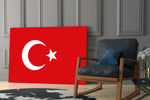 Türk Bayrağı Cam Tablo