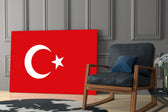 Türk Bayrağı Cam Tablo