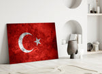 Türkiye Bayrağı Cam Tablo
