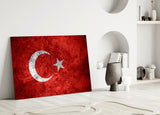 Türk Bayrağı Cam Tablo.