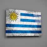 Uruguay bayrağı Cam Tablo