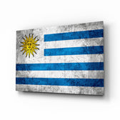 Uruguay bayrağı Cam Tablo