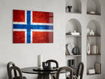 Norveç bayrağı Cam Tablo