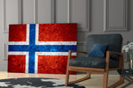 Norveç bayrağı Cam Tablo