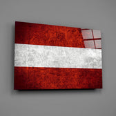 Avusturya bayrağı Cam Tablo
