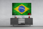 Brezilya bayrağı Cam Tablo