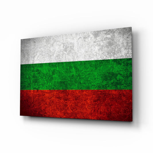 Bulgaristan bayrağı Cam Tablo