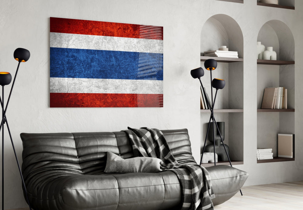 Tayland Bayrağı Cam Tablo
