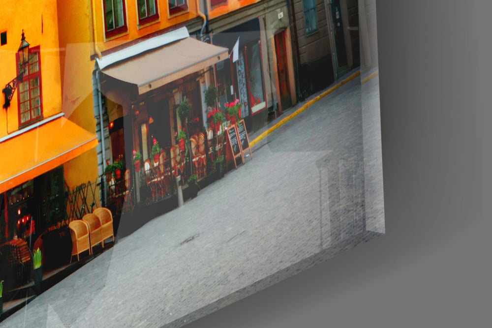Stockholm Ev Manzarası Cam Tablo