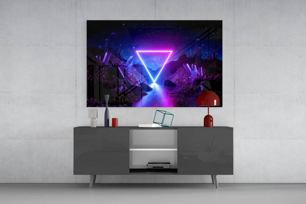 Soyut Sanat Cam Tablo