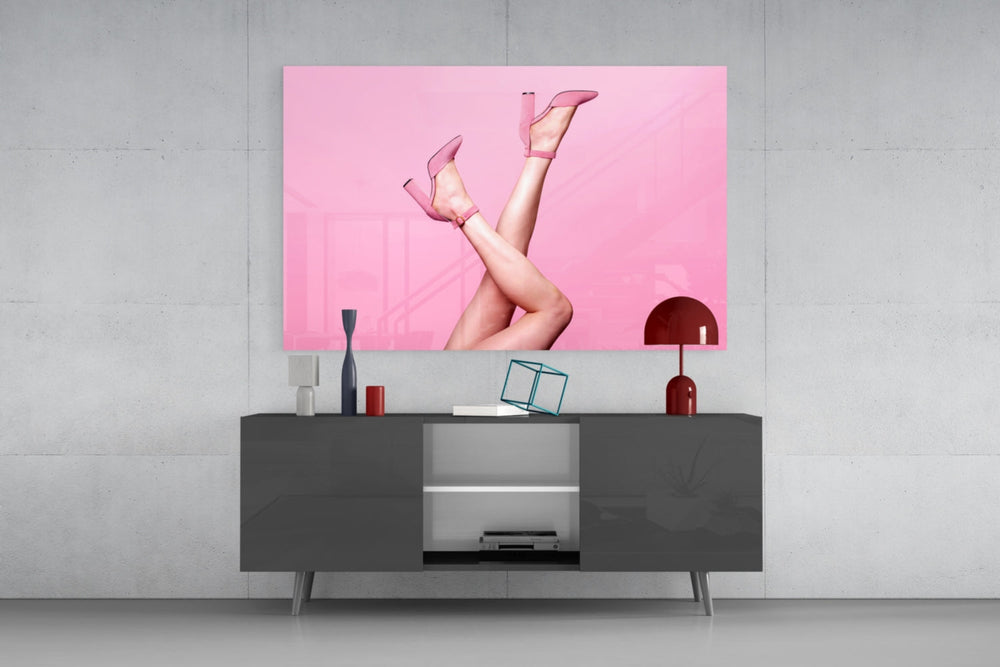Pembe Sanatı Cam Tablo