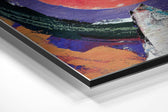 Kandinsky Tarzı Fırçalı Metalik Alu-Dibond.