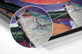 Kandinsky Tarzı Fırçalı Metalik Alu-Dibond.