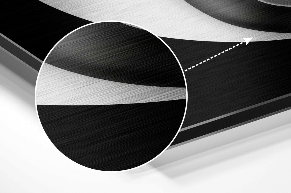 Ying Yang Kafatasları Fırçalı Metalik Alu-Dibond.