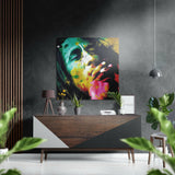 Bob Marley Fırçalı Metalik Alu-Dibond.