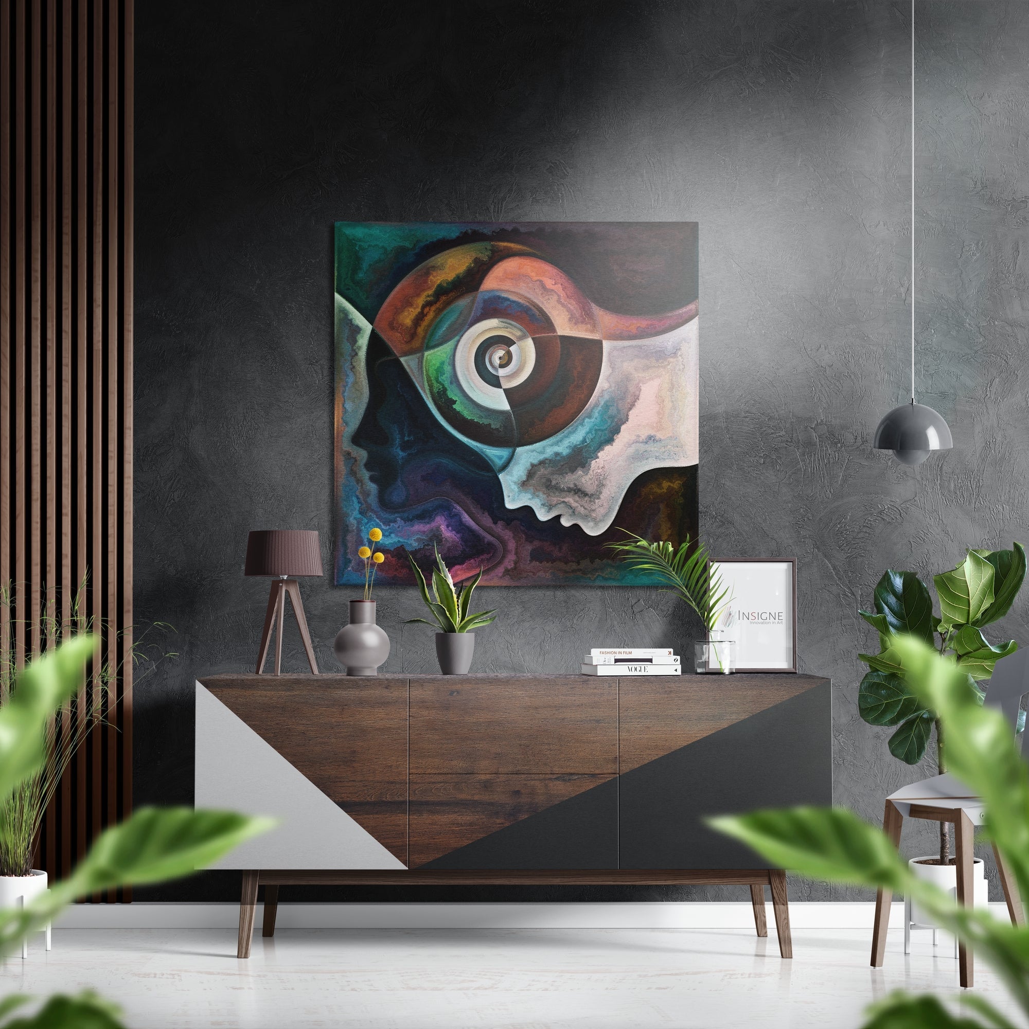 Spiral Düşünceler Fırçalı Metalik Alu-Dibond.