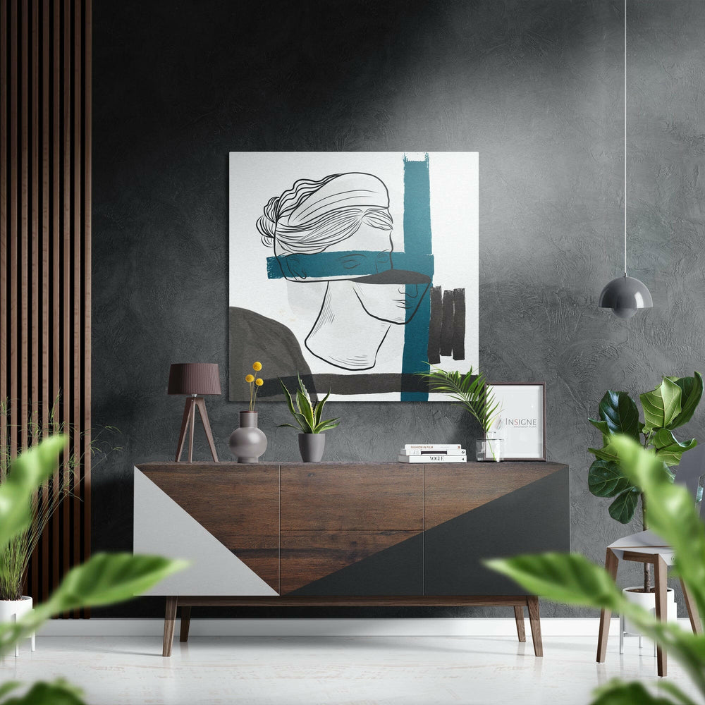 Modern Sanat Fırçalı Metalik Alu-Dibond.