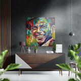 Frank Sinatra Fırçalı Metalik Alu-Dibond.