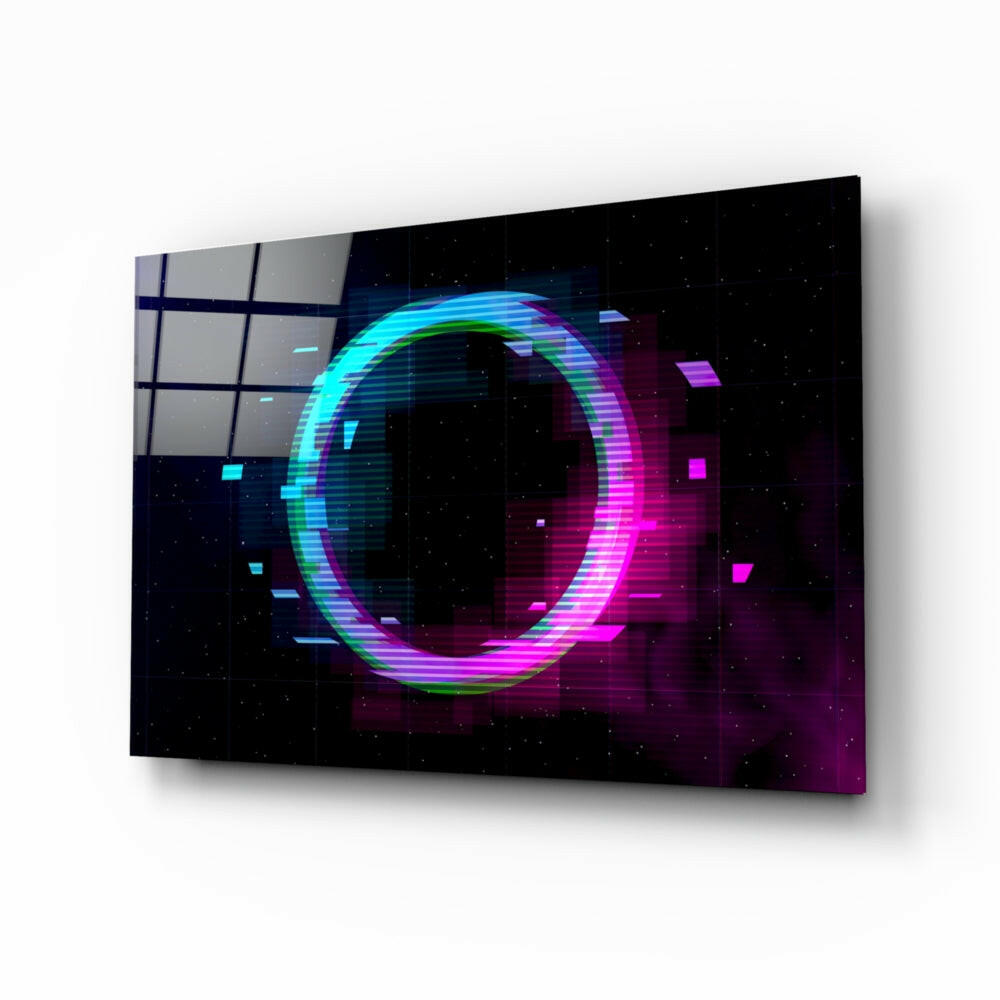 Neon Çember Cam Tablo.