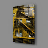 Sarı Merdivenler Cam Tablo | Insigne Art | Üstün Kalite