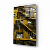 Sarı Merdivenler Cam Tablo | Insigne Art | Üstün Kalite