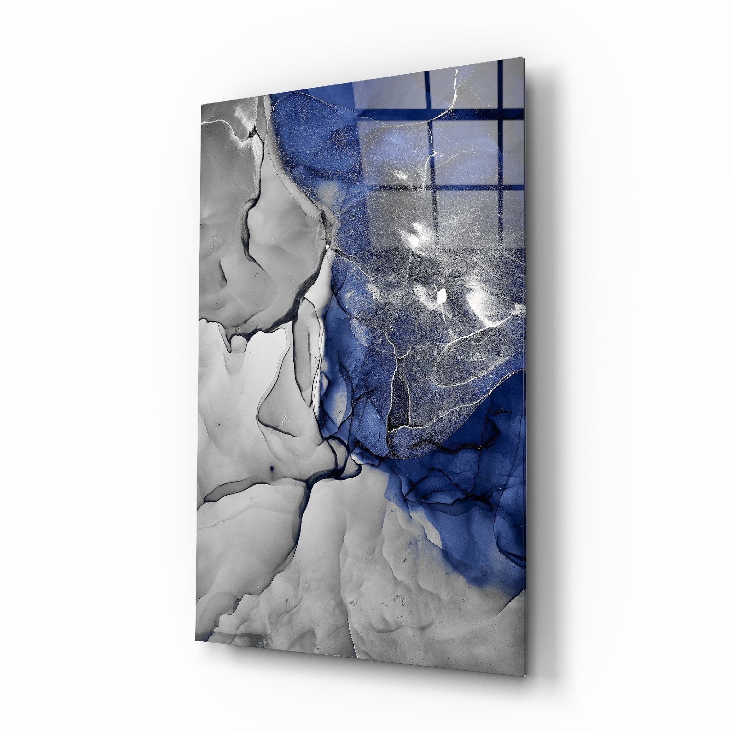 Mavi Mermer Cam Tablo | Insigne Art | Üstün Kalite