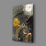 Altın Ağaç Ve Ceylan Cam Tablo | Insigne Art | Üstün Kalite