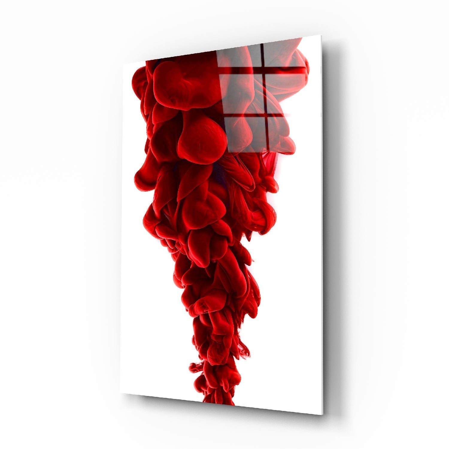 Kırmızı Katmanlar Cam Tablo | Insigne Art | Üstün Kalite