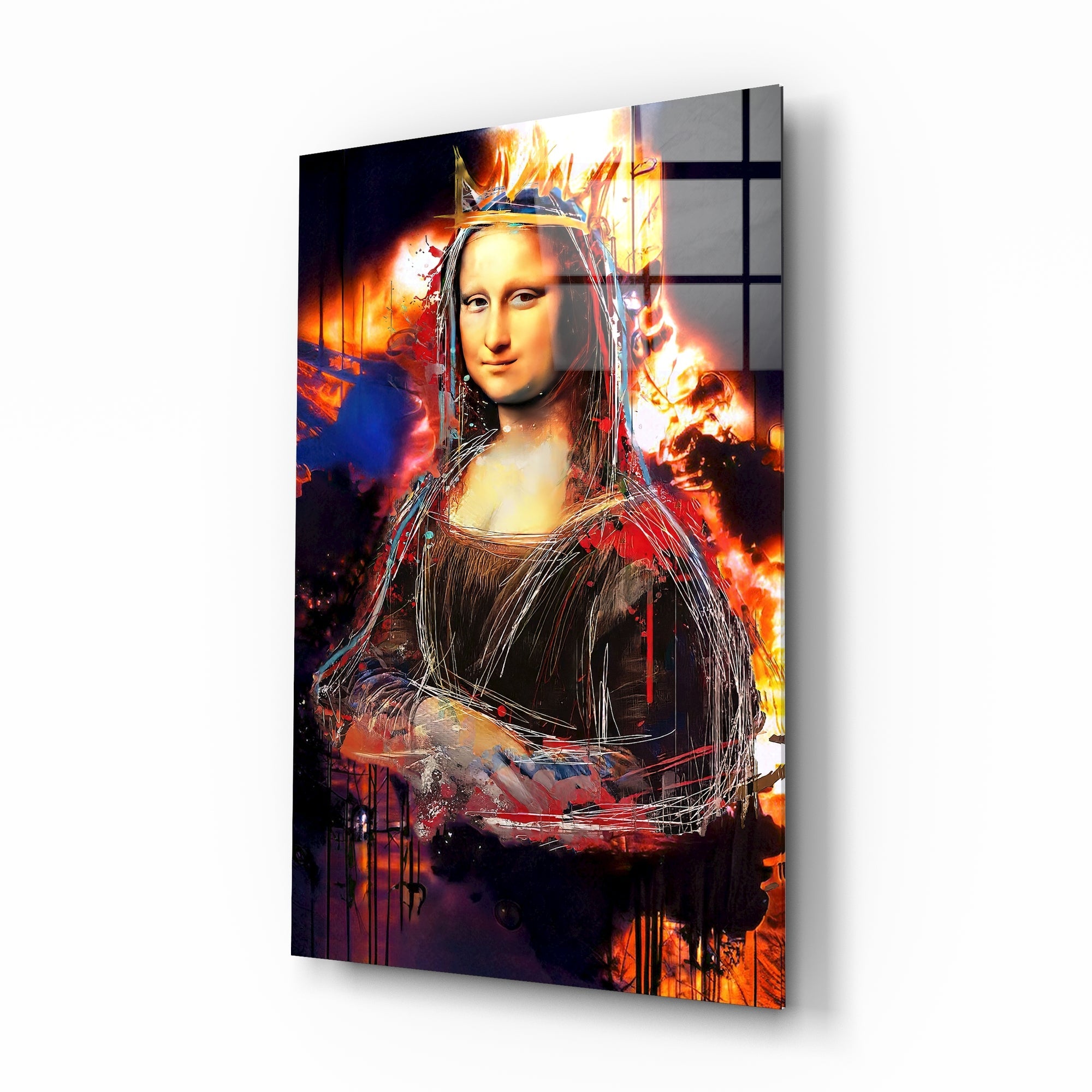 Kraliçe Mona Lisa Cam Tablo | Insigne Art | Üstün Kalite