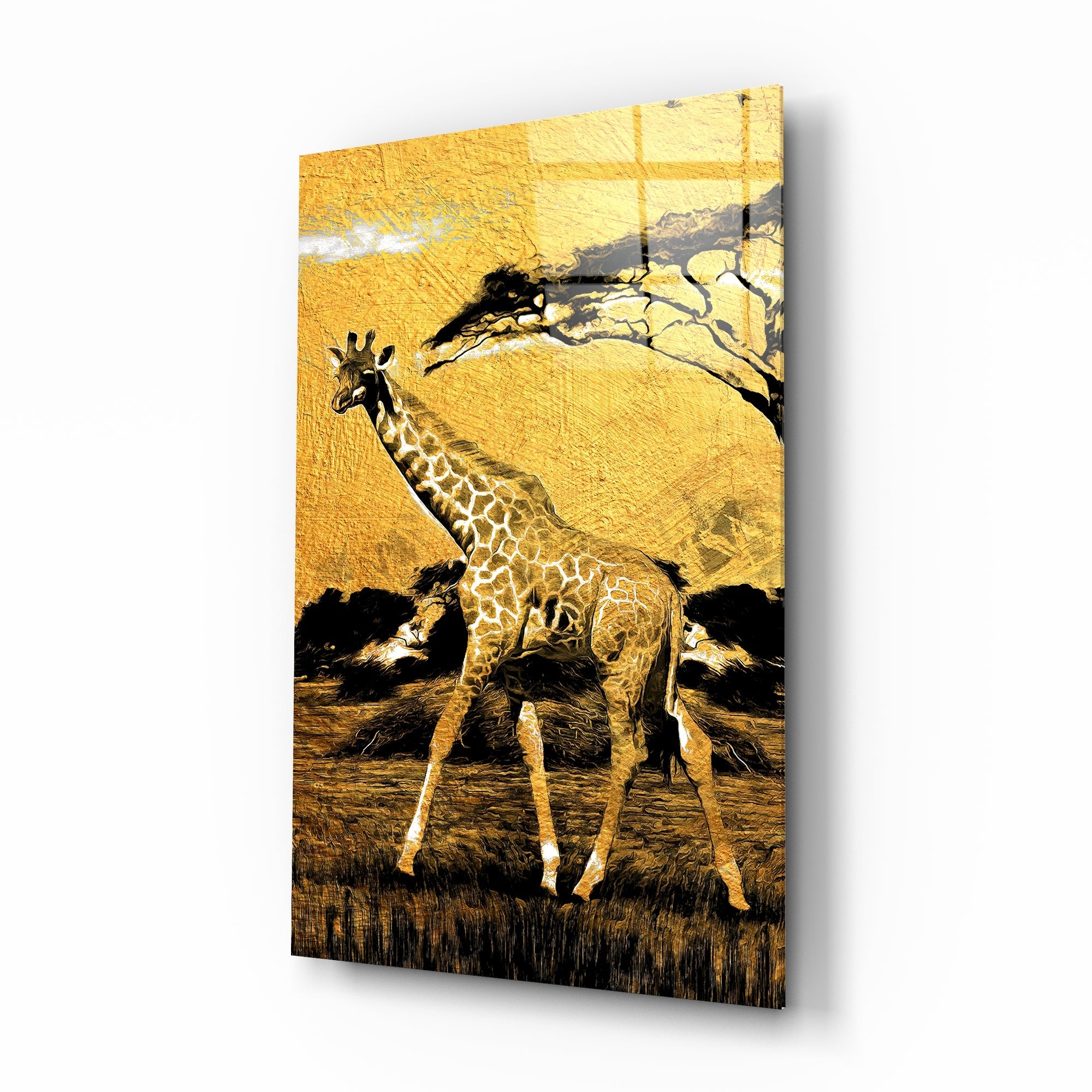 Zürafa Cam Tablo | Insigne Art | Üstün Kalite