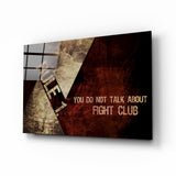 Dövüş Kulübü: Kural 1 Cam Tablo | Insigne Art | Üstün Kalite
